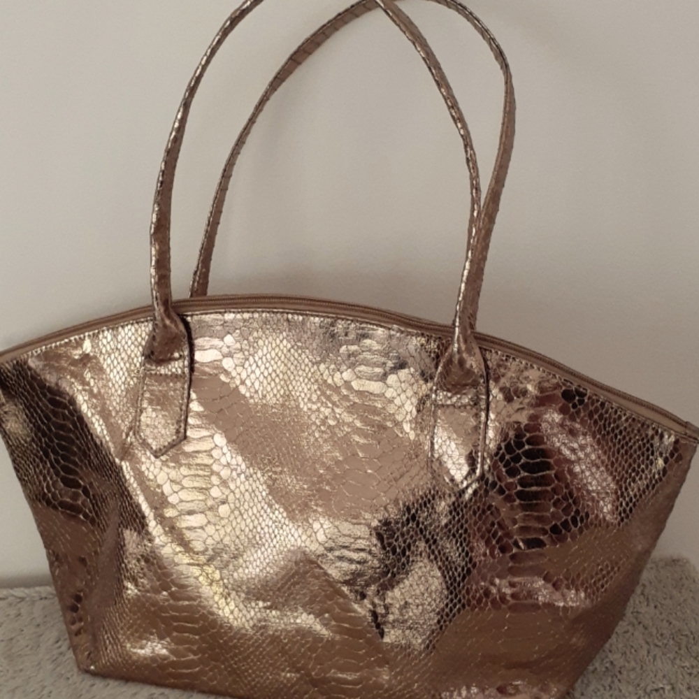 Vintage Gold Tone Tote Bag